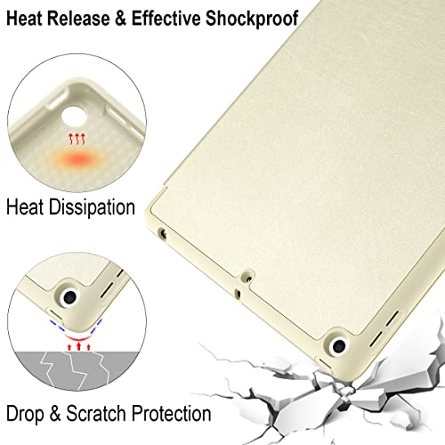 Akkerds Case Compatible With Ipad 10.2 Inch 2021/2020 Ipad 9Th/8Th Generation & 2019 Ipad 7Th Generation With Pencil Holder, Protective Case With Soft Tpu Back, Auto Sleep/Wake Cover, Starlight #TOP3