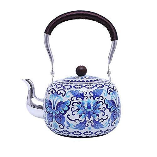 Teiera d'Argento hkrstssxj Pure Silver 999 Tea Pot Handmade Cloisonne Ceramica Acqua Calda Pot Kungfu tè Set di tè Cose…