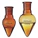 DONLAB CKB-0250 Borosilicate Glass 250ml Brown Pear Shaped Boiling Flask with 24/40 Joint Distillation Apparatus Taper Flask