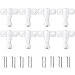Produktbild Kamtop Fenstersicherung 8er Set Sash Jammers Schärpe Blocker Weiß Zinklegierung Fenster Jammer Sicherheit Jammer Schlösser mit Befestigungsschrauben für UPVC PVC PVC Fenster Tür Home Security