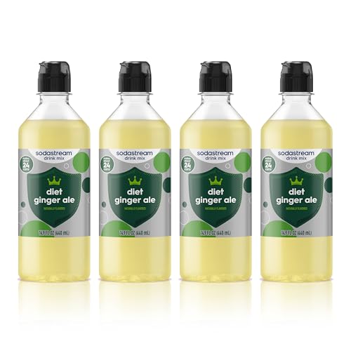 Image of Sodastream Classic Diet Ginger Ale New Pour Bottle, 14.9 Fl Oz (Pack of 4)