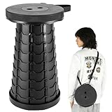 折りたたみ椅子 伸縮式 高さ調整可能 1秒開閉 軽量コンパクト 防水 耐荷重250kg キャンプチェア アウトドア用 屋内屋外兼用 釣り/観戦/花火大会対応 持ち手付き (ブラック)