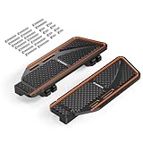 NICECNC Orange Riding Footpegs Extended Rider Footboards Compatible with Harley CVO Road Glide FLTRXSE 2018-2022, Electra Glide Classic FLHTC 1987-2013, Replacement for 50502250/50502251, See Fitment