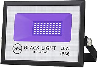 YQL Outdoor UV Black Light,10W Ultra Violet LED Flood Light,Blacklights for DJ Disco