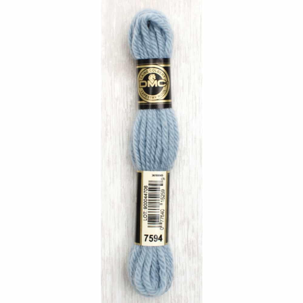 Dmc 7594 Tapestry & Embroidery Wool 8.8Yd-Ultra Very Light Drab Country Blue