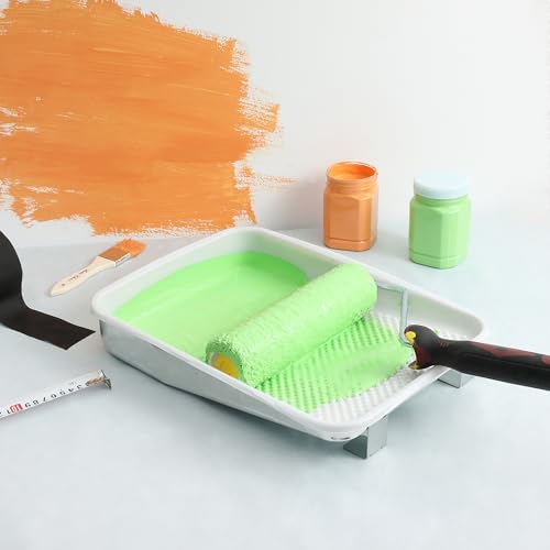 Bates- Paint Tray Liner, 9 Inch, 31 pcs, One Metal Paint Tray, 30 pcs White Plastic Paint Pan Liners - Thumbnail 7