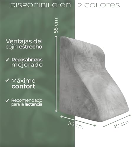 Miniatura 6 de Well B4 Almohada De Lectura, Cojin De Lectura, Almohada De Cuña De Espuma Viscoelástica Apoyo De Espalda, Almohadas Antireflujo Ergonómicas, Cojín Con Forma De Cuña Para Cama Y Sofá