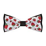 Pajarita preatada para hombre, divertida pajarita de sushi, corbatín ajustable para fiestas, Fresa, Taille unique