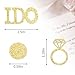 Gold Wedding Table Confetti,Glitter Paper Diamond Ring Confetti, I Do Engagement Party Table Scatter,Bachelorette Bridal Shower Party Decorations