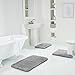 Genteele Non-Slip Memory Foam Contour Shaggy Bathroom Mat, Water Absorbent, Super Plush Bath Mat, Washable Bathroom Rug, 20