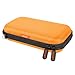 Orange Shockproof Hard EVA Carrying Case Travel Pouch for External Hard Drive, Power Bank, Cell Phone, Cable, Cord - Portable Small Electronic Accessories Organizer Storage Zipper Pouch