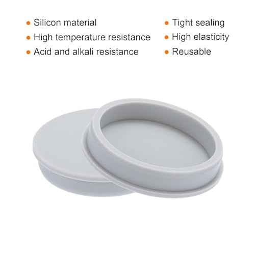 Image of MECCANIXITY High Temp Silicone Plug Mount Dia 93.6mm /3.69 Inch T Shaped Rubber Stopper Hole Plugs for Powder Coating Plating Waterproof Sealing Plugs Grey Pack of 1(OD 100mm /3.94 Inch), Gray
