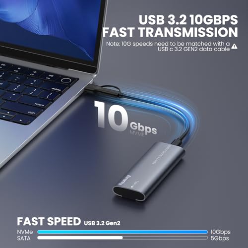 Carcasa externa M.2 NVMe aluminio USB 3.2 Gen2 10Gbps miniatura 2