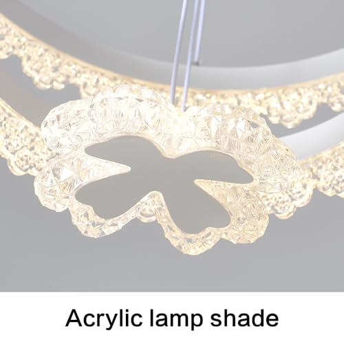 Suspension LED en acrylique blanc avec 3 modes de couleurs réglables - 7