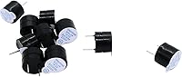 Vista 5 de mxuteuk 10 unids DC5V negro mini zumbadores piezoeléctricos activos zumbador electrónico alarma sonda altavoz tono pitido, apto para computadoras