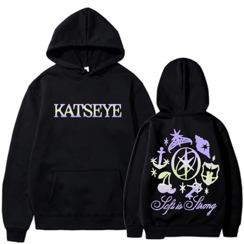 BMKKTOP Katseye Merch Soft is Strong Katseye Touch Hooded Drawstring Pocket Sweatshirt Men/Women Fashion Pullover