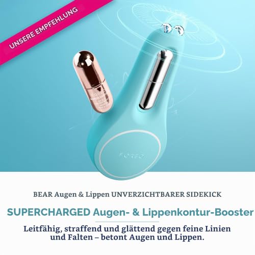 FOREO BEAR 2 Eyes & Lips - Massagegerät gegen Falten für sofortige Gesichtsstraffung - Augenmassagegerät - Augenbrauenlifting - Behandlung… – Ansicht 4