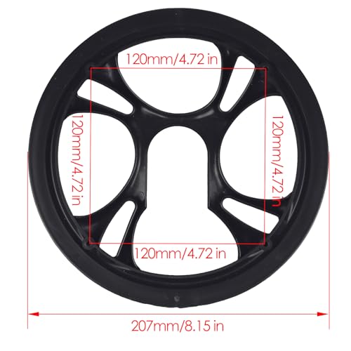 HLGHLG HLG-4-007 Protector de Cadena para Bicicleta de 48 Dientes, Plástico PC Negro miniatura 2