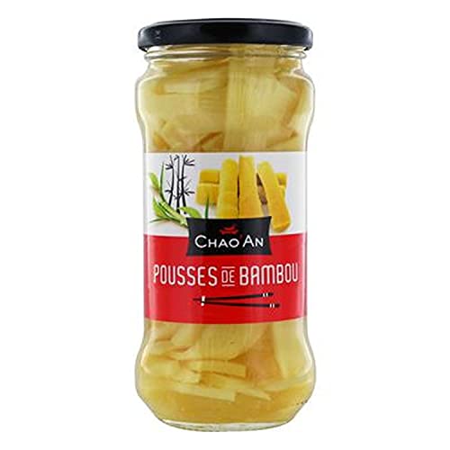 Pousses de bambou Chao’an 180g – Légume asiatique en bocal – Idéal wok, salades et cuisine exotique – Prêt à l’emploi