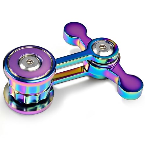 A double-pendulum fidget spinner whose chaotic mechanics mean every single spin traces a genuinely unique, unpredictable path — physics in your pocket.