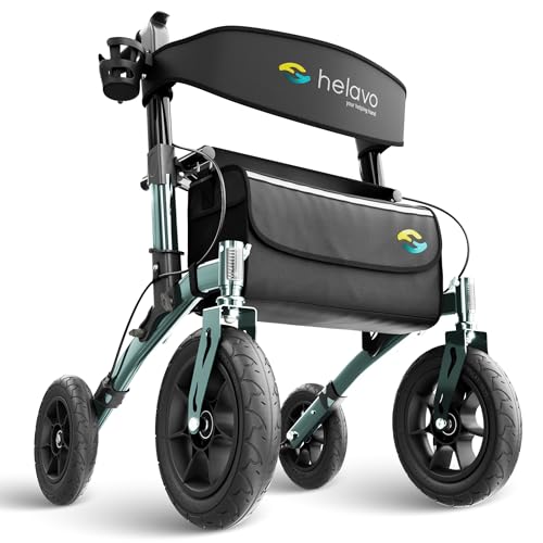 Helavo All Terrain Walker Rollator with Pneumatic Tires