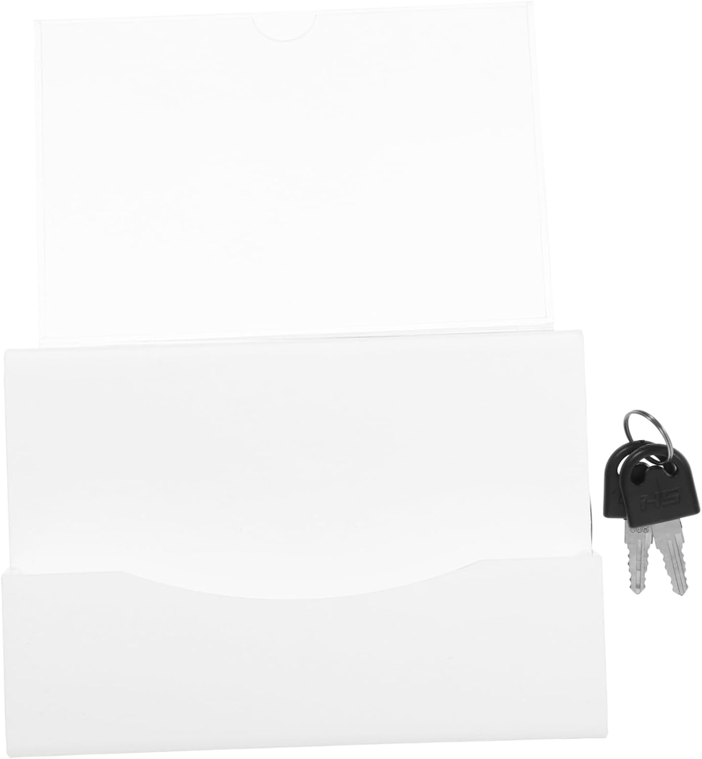 VILLCASE Secure Acrylic Donation Box with Lock Transparent Fundraising Ballot Box for School Office and Events