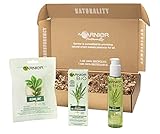 Nachhaltiges Kosmetik-Set - die umweltfreundliche Beauty-Box enthält 3 vegane Gesichtspflege-Produkte (Waschgel 188g, Pflege 70,3g, Schwamm 9g) für reine und strahlend schöne Haut
