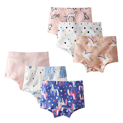 Image of Kids Series Baby Underwear Little Girls' Cotton Boyshort Panties (Pack of 6)