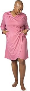 Post Mastectomy Robe with Drain Holder Pockets - Tummy Tuck, Breast Surgery Recovery Must Haves