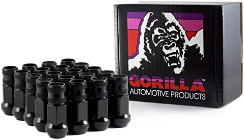 Gorilla Automotive 45038BC-20 Black 12mm x 1.50 Thread Size Forged Steel Chrome Finish Open End Lug Nut, (Pack of 20)