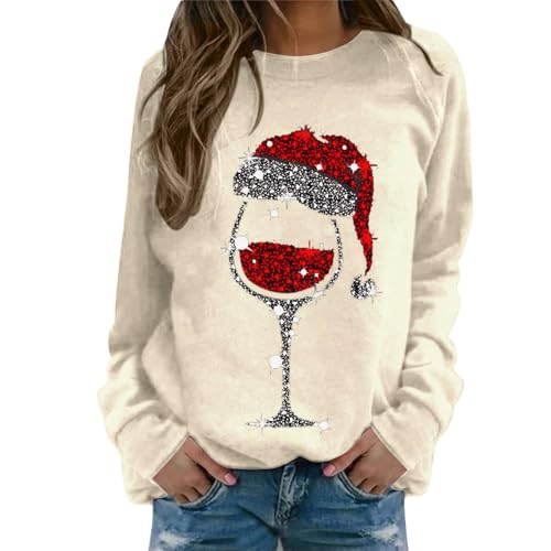 Ugly Christmas sweater oversize col rond et manches longues en coton