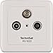 Produktbild TechniSat TECHNIPRO RV 600-10  Durchgangsdose Aufputz, für Sat, TV, Kabelfernsehen, Radio, Unicable, 10 dB, weiß