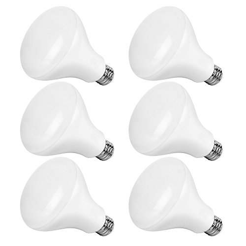 Shine Hai BR30 LED Light Bulbs, 65W Equivalent LED Bulb 5000K Daylight White, 800 Lumens E26 Medium Base Non-dimmable Flood Lighting Bulbs, 6-Pack