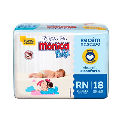 Turma da Mônica Baby Fralda Jumbinho Rn 18 Unidades