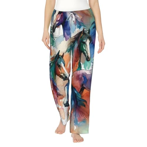 Pantalon pyjama polaire femme aquarelle - Bas de détente doux