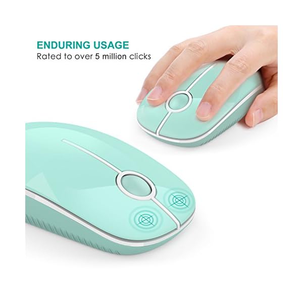 seenda Kabellose Maus, 2.4 G Silent Mouse mit USB-Empfänger, 18 Monate Akkulaufzeit, 1600 DPI Präzisions-tragbare… – Bild 6