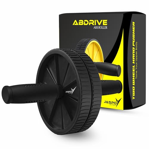 Image of Jaspo AB Drive Abs Roller Wheel with Stainless Steel Rod for Men & Women - Core Strength Training Abdominal Workout Equipment for Home Gym