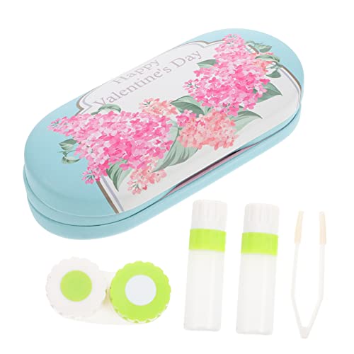 Boîte à lunettes double et étui à lentilles portable pour l'extérieur