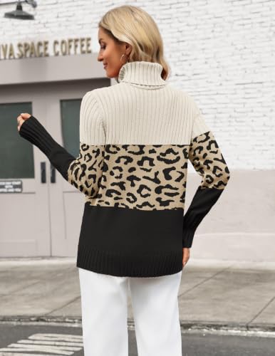 Zeagoo Womens Oversized Sweater Turtleneck Pullover Tops Dressy Fall Winter - image 3