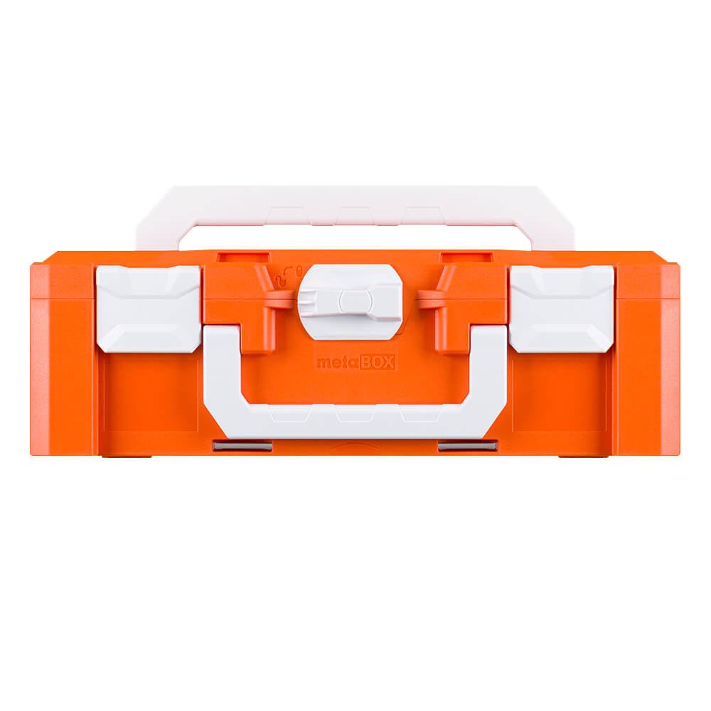 SÖHNGEN® Erste-Hilfe-Koffer metaBOX Baustelle, orange, stapelbar, DIN 13157, Art.-Nr. 390250 | Verbandskasten | Notfallkoffer | Erste Hilfe Kasten