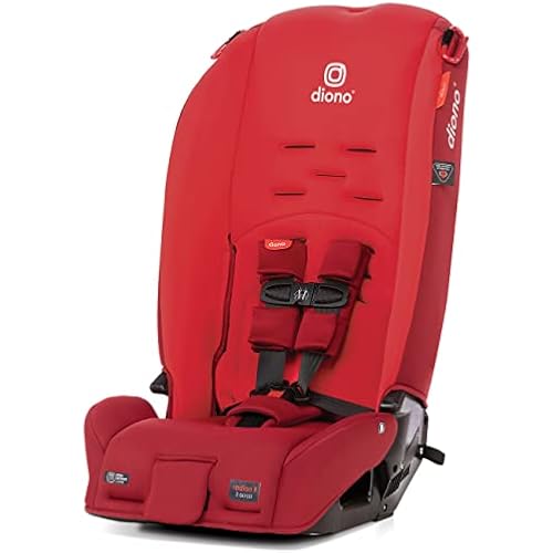 Diono Radian 3R, 3-in-1 Convertible Car Seat, Rear Facing & Forward Facing, 10 Years 1 Car Seat, Slim Fit 3 Across, Red Cherry
