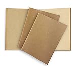 Kraft Pocket Traveler's Notebook Journal Paper Refills 3 Pack Brown Craft Inserts for Small Passport Refillable Leather Travel Journals - 5 x 3.65. Soft Cover Thick Spare Grid Paper TN Travel Diary
