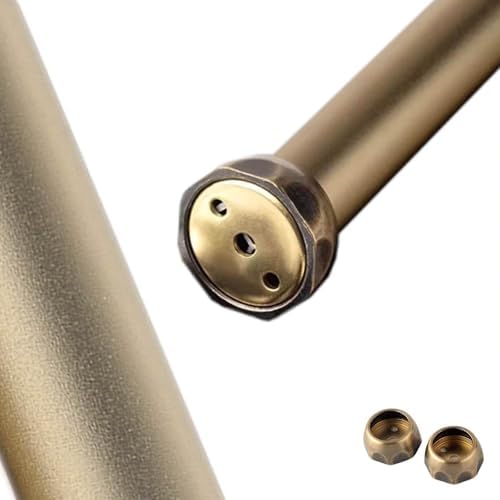 Heavy Duty Closet Rod with Brackets, Matte Finish Champagne Clothes Rack, Adjustable 12-63 Inch Garment Pole for Wardrobe & Cupboard Organization