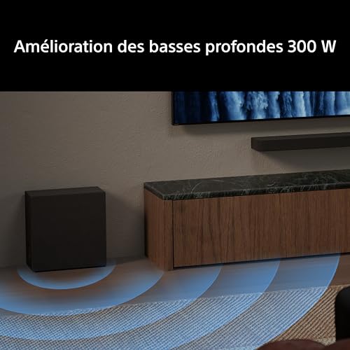 Sony BRAVIA Theatre Sub 8, Caisson de Basses sans Fil de 300 W pour Barre de Son/système Home cinéma, Compatible avec HT-A9M2 / A9000/ A8000/ A7100, SA-SW8, modèle 2026