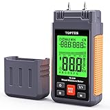TopTes TS-630 木材水分計 三色バックライト 薪/壁用測定器 操作簡単 大画面液晶 精度プラスマイナス2% 2モード 7校正スケール 携帯型デジタル計測器 木材/建材の水分測定 - オレンジ