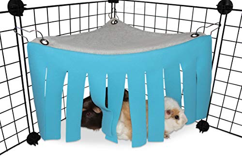 image for Pulse Brands Corner Fleece Forest Hideout for Guinea Pigs, Ferrets, Ch