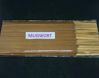 Mugwort Incense Sticks (100 Sticks) - 100% Natural Incense Sticks - Christmas Incense Sticks - Traditional Indian Incense (No Damaged Sticks Hand Sorted Packet)