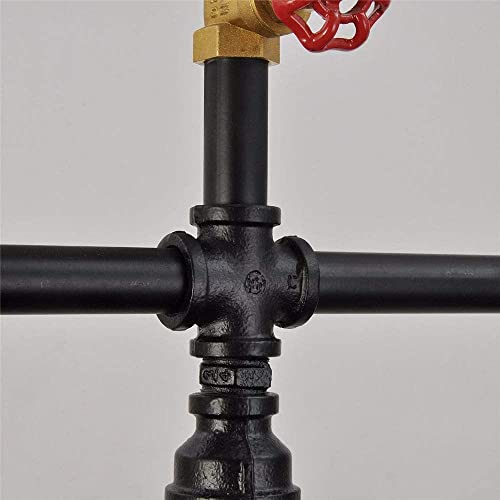 Lámpara colgante de 3 luces estilo industrial retro y forma de tubería de agua para techo 7