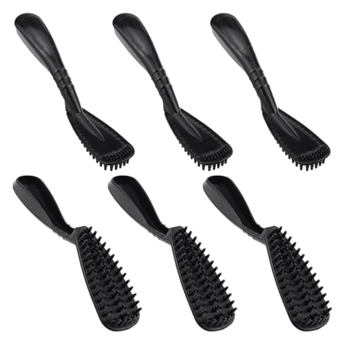 FERCAISH Professional Hair Dye Brushes, 6 Pack, Black, Plastic, Women's Hair Comb, Salon & Home Use, Balayage, Travel-Friendly