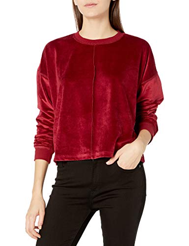 Roxy Women's Crystal Cove Velour Crewneck Fleece, rhubarb, L